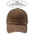 thumbnail image 4 of Byfri Leopard Print Baseball Cap Dark Brown Washed Distressed Cotton 55-60cm for Men Women Outdoor, 4 of 7