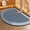 Blue, variant on Zenithome Semi Circle Diatomite Soft Quick Dry Absorbent Non Slip Bathroom Shower Sink Entrance Rug In Blue Pink Gray Size 16 X 23 62 X 0 09 In