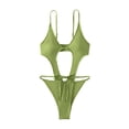 thumbnail image 1 of Traje de baño de una pieza cómodo para mujer Bikini de color sólido para mujer Traje de baño de playa con cordones OAVQHLG3B Store  lin121212, 1 of 4