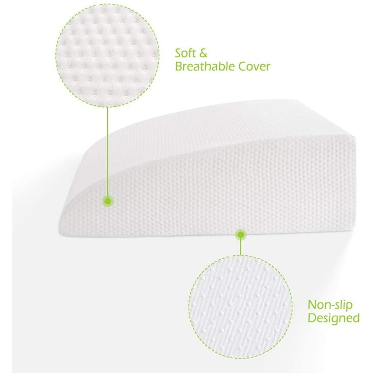  OasisCraft Bed Wedge Pillow Set Adjustable Memory Foam Sleeping  Pillow & Leg Elevation Pillow Leg Rest Pillow Bed Wedge Post Surgery : Home  & Kitchen