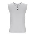thumbnail image 7 of Running Vests for Men Sleeveless Tank Tops Mens Casual Solid Stretchy Slim Pullover Button Crewneck Breathable Gym Athletic Workout Undershirts Shirts, 7 of 7