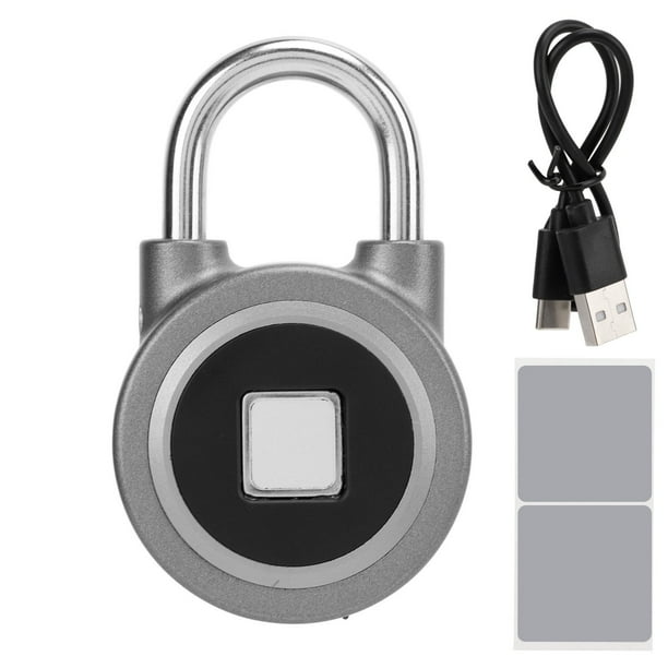 Cerradura de huellas dactilares, candado de huellas dactilares, candado de carga USB, candado de huellas dactilares, máxima comodidad