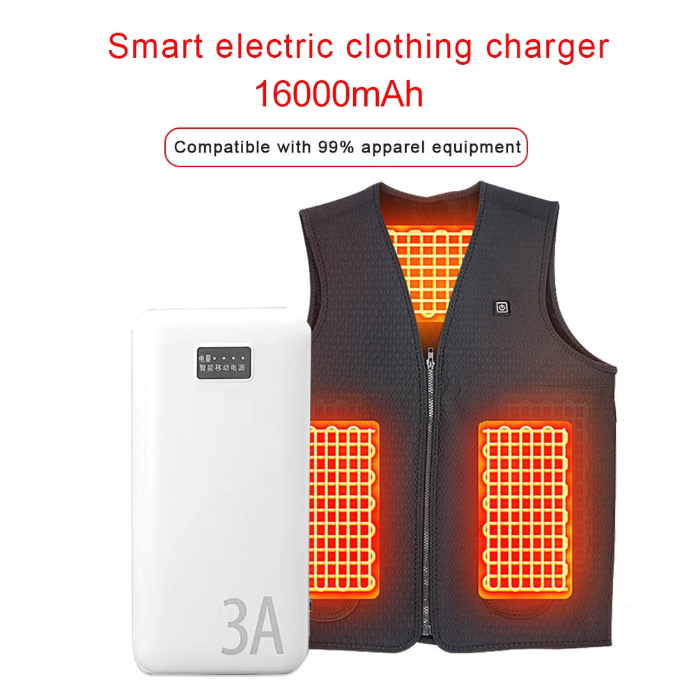 Portable Charger 16000mAh Power Bank 2 USB Port External Battery Charger for Heated Jacket Heated Pants Heated Vest,