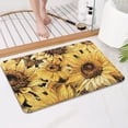thumbnail image 4 of Yellow Sunflower Art Pattern Bathroom Rugs Mat,Non Slip Microfiber Bathroom Rug,Rubber Backing,Soft Bathroom Mats for Bathroom Floor,Tub and Shower,17x27in(43x68cm), 4 of 5