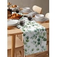thumbnail image 6 of Watercolor Leaves Table Runner 120 Inches, Eucalyptus Leaf Sprigs Monochrome Bed Runner Dresser Scarves Tabletop for Indoor Outdoor Parties/Ceremony/Banquet, 13"x 120", 6 of 8