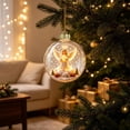 thumbnail image 4 of Barsme Glowing Christmas Story Ornament,Christmas Angel Decoration Ball With LED Light,Mini Holiday Scene Hanging Tree Decor – Warm Glow Keepsake For Mantel Window And Gift Giving, 4 of 6