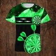 thumbnail image 2 of XIAOCHA Dartboard Print T Shirt For Men Crew Neck Short Sleeve Sports Leisure Graphic Tee, 2 of 4