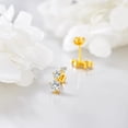 thumbnail image 4 of Moissanite Stud Earrings 14K Solid Yellow Gold Heart Earring Jewelry Gifts for Women(1.50 Carat, Heart 8MM), 4 of 7