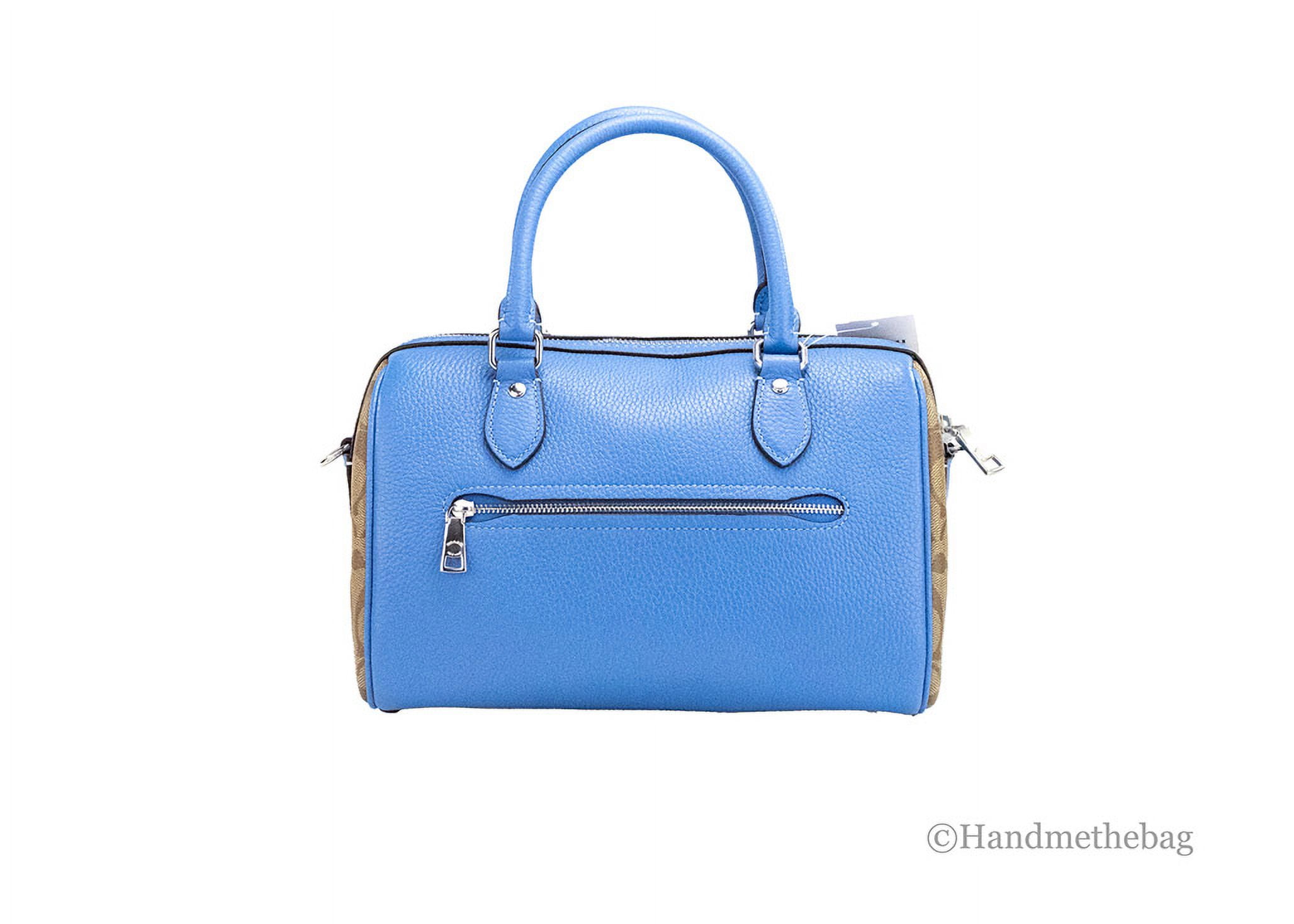 Coach - Brandclub - (CJ592) Rowan Mixed Racer Blue Canvas Leather 