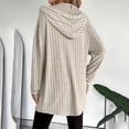 thumbnail image 5 of iHPH7 Zip Up Sweaters for Women Fall Clothes Zip Up Cardigan Women Soft Cardigans for Women Casual Outerwear Fall Cardigans for Women Loose Cardigan for Women Beige L, 5 of 5