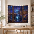 thumbnail image 5 of Magical Night Viewed With Through Wooden Window Twenty, Mystical Fantasy for Space Lovers, Galaxy Room Decor, Christmas Gift, Tapestry Wall Hanging for Bedroom and Dorm, 5 of 7
