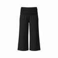 thumbnail image 5 of Oiyii Girls Summer Pants Solid Pleated Waist Wide Leg Boggy Cropped Pants, Sizes 5-14Y, 5 of 7