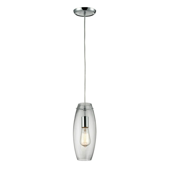 Elk Home 5-Inch Wide Menlow Park Pendant, Transitional-Polished Chrome
