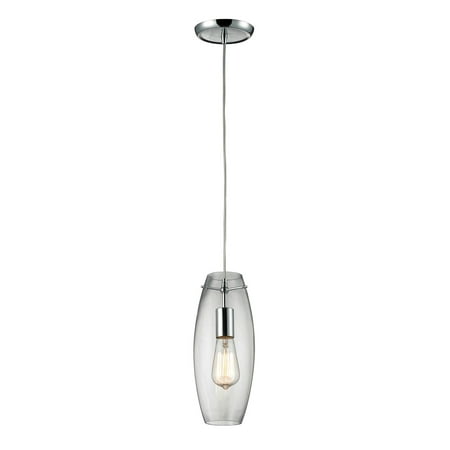 Menlow Park 1-Light Mini Pendant in Polished Chrome with Smoked Glass
