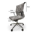 thumbnail image 4 of Ambesonne Black and White Office Chair Cover Stretchable High Back, Stripes Sqaures, Black White, 4 of 6