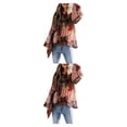 thumbnail image 1 of Moyic Camisa de poliéster para mujer, cuello , manga casquillo plisada, blusa bohemia para interiores y exteriores, salidas diarias, camisas Type9 NO9, 1 of 6