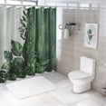 thumbnail image 7 of Orinice  Tropical Green Plant Shower Curtain Waterproof Washable Fabric Summer Bathroom Decor Botanical Banana Monstera Leaf Palm Tree Shower Curtain with Hooks 69x72, 7 of 7