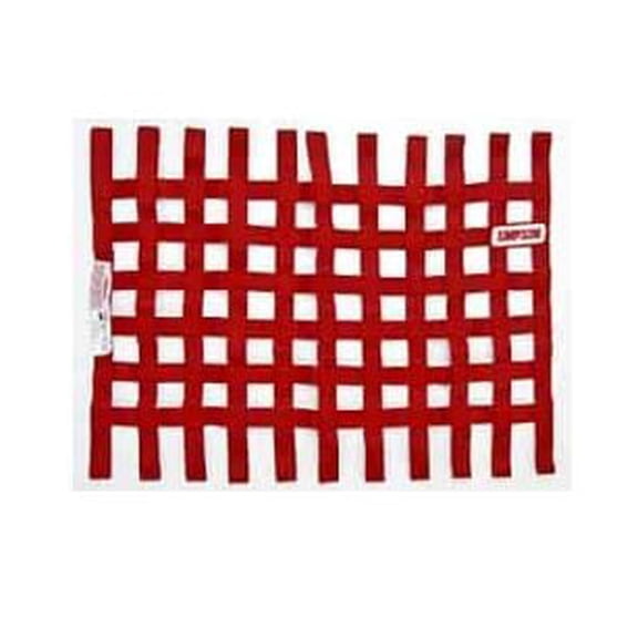 Simpson Racing 36002R Window Net - SFI 27.1 - 18 X 24 Rectangle - Red - Each