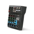 thumbnail image 1 of 4-Channel USB Audio Mixer with Built-in Sound Card, Bluetooth, Reverb Effects & USB/BT Connectivity - Compact 4CH Mixing Board for Home, Stage, DJ, Broadcasting & Video Dubbing - Includes USB Cable,, 1 of 7
