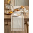 thumbnail image 3 of Tan Stripes Table Runner 120 Inches Long,Modern Minimalist Lines Grid Beige Cotton Linen Table Runners Dresser Scarves,Decorative Fabric Tabletop Scarf Furniture Cover for Home Dinner Party 13"x120", 3 of 9