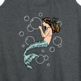 thumbnail image 3 of Instant Message - Mermaid Holding Bubbles - Women's Racerback Tank Top, 3 of 6