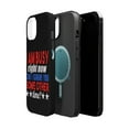 thumbnail image 2 of DistinctInk MagSafe Tough Case for Apple iPhone 15 (6.1" Screen) - I'm Busy Can I Ignore You Some Other Time - Tempered Glass Back, 2 of 6