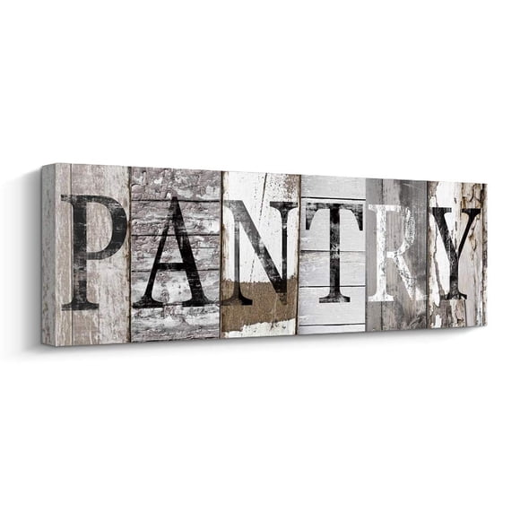Pantry Sign Kitchen Decor Canvas Prints Decorative Signs (With Solid Wood Inner Frame) (Pantry 6 x 17 inch)