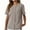 Khaki, variant on Sevevn Cardigan Sweaters for Women Ladies' Casual Solid Color And Linen V-neck Chest Pocket Button Cardigan Short Sleeved Blouse Gift for Adults White L