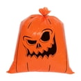 thumbnail image 2 of 2 Pack Halloween Leaf Bags 30X24 Inch Orange Jack O Lantern Decor Large Outdoor Halloween Decorations for Yard Lawn Porch Party Trash Treat Bag, 2 of 6