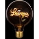 thumbnail image 2 of Ampolla LED E27 filamento g125 Love - 3W - E27 - 220V ampolla simple Ambre, 2 of 5