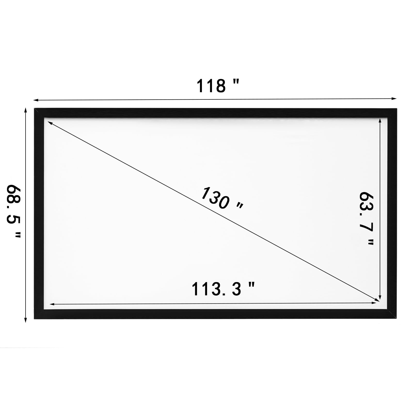 KFFKFF Projector Screen 130 inch Outdoor Projector Philippines | Ubuy