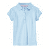 Nautica Little Girls' Polo, Light Blue, Size L (6) Regular, MSRP $24