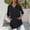 #0131-Black, variant on Women's Short Sleeve T Shirts with Cross Tie Hem, Casual Crop Tops with Round Neck, Soft Breathable Lightweight Tees for Summer Spring, Daily Party Vacation Fashion Wear Gift