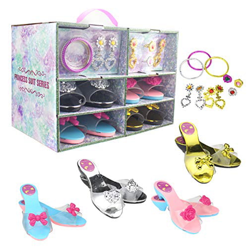 Fashion Jewelry Accessories Little Girl Princess Dress Up Set 4 Pairs of Shoes 