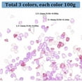 thumbnail image 2 of 1 Box 300g 3 Colors Crushed Glass Bulk Broken Glass Glitter 1-4mm Mini Irregular Pieces Pink Purple Chips Chunky Sequins, 2 of 5