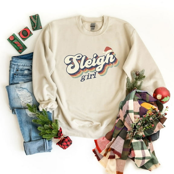 Sleigh Girl Retro Distressed - Sweatshirt
