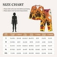 thumbnail image 6 of Kll Happy Halloween 4 Print Women'S Long Sleeve Pajamas With Pants Sleepwear Loungewear 2 Set-Xx-Large, 6 of 9