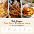 thumbnail image 4 of GUSTO 8 -inch Square Air Fryer Liners, Disposable Non-Stick Unbleached Parchment Paper Basket Liners, 125 Count, 4 of 8