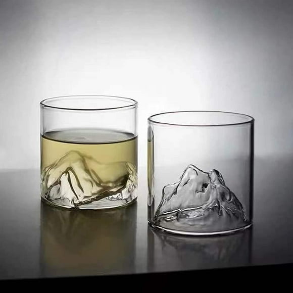 belupai Whiskey Glass Set of 2,Crystal Bourbon Glasses,Old Fashioned Whiskey Glasses for Cocktail, Liquor, Coffee, Tea, Wine,Unique Gifts for Men(200ml + 300ml)_Special Gift