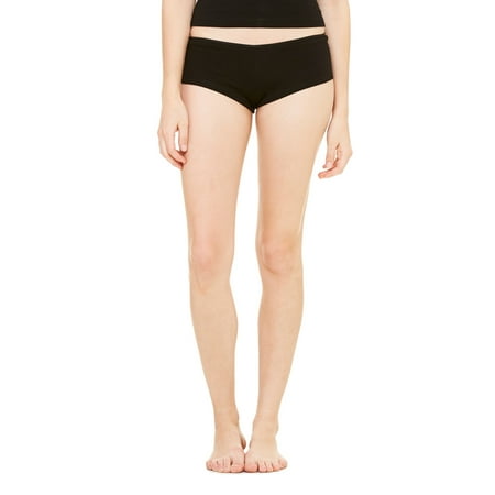 

The Bella + Canvas Ladies Cotton/Spandex Shortie - BLACK - S