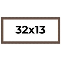 32x13 Frame Golden Caramel Solid Wood Bronze Picture Frame | 1.25 Inch Moulding Width | 0.5 Inch