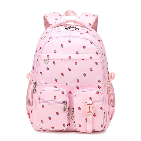 gcong Large Capacity Lightweight School Bookbag For Elementary Middle High School Backpack Light Pink