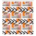 thumbnail image 3 of Ambesonne Geometric Shower Curtain, Grunge Shapes, 69"Wx70"L, Orange Pale Pink Black, 3 of 3