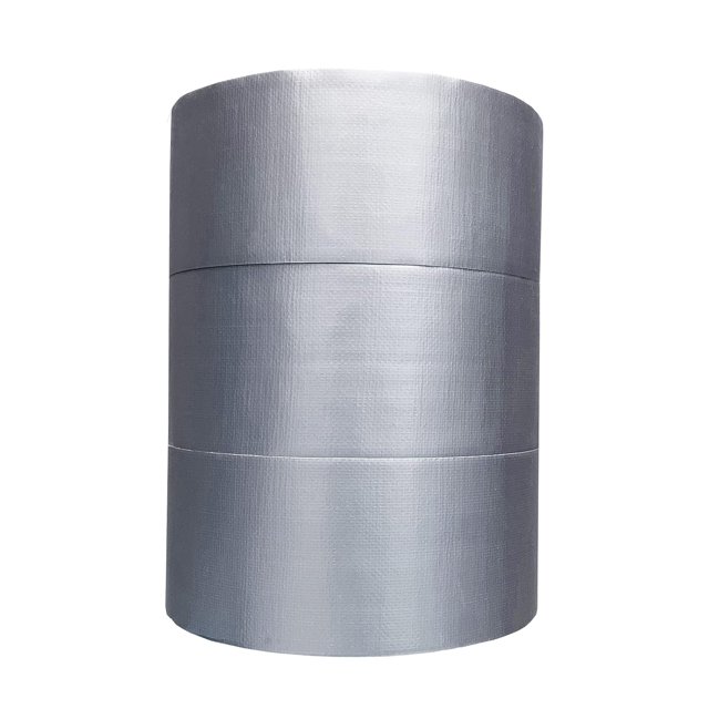 Cinta de Tela, Cinta Adhesiva, Cinta Impermeable para Interiores y Exteriores, 5 cm de Ancho * 25 m de Largo * 3 Rollos, Cinta Adhesiva, rasgable a Mano, para Marcar, sellar y agrupar (Plata)