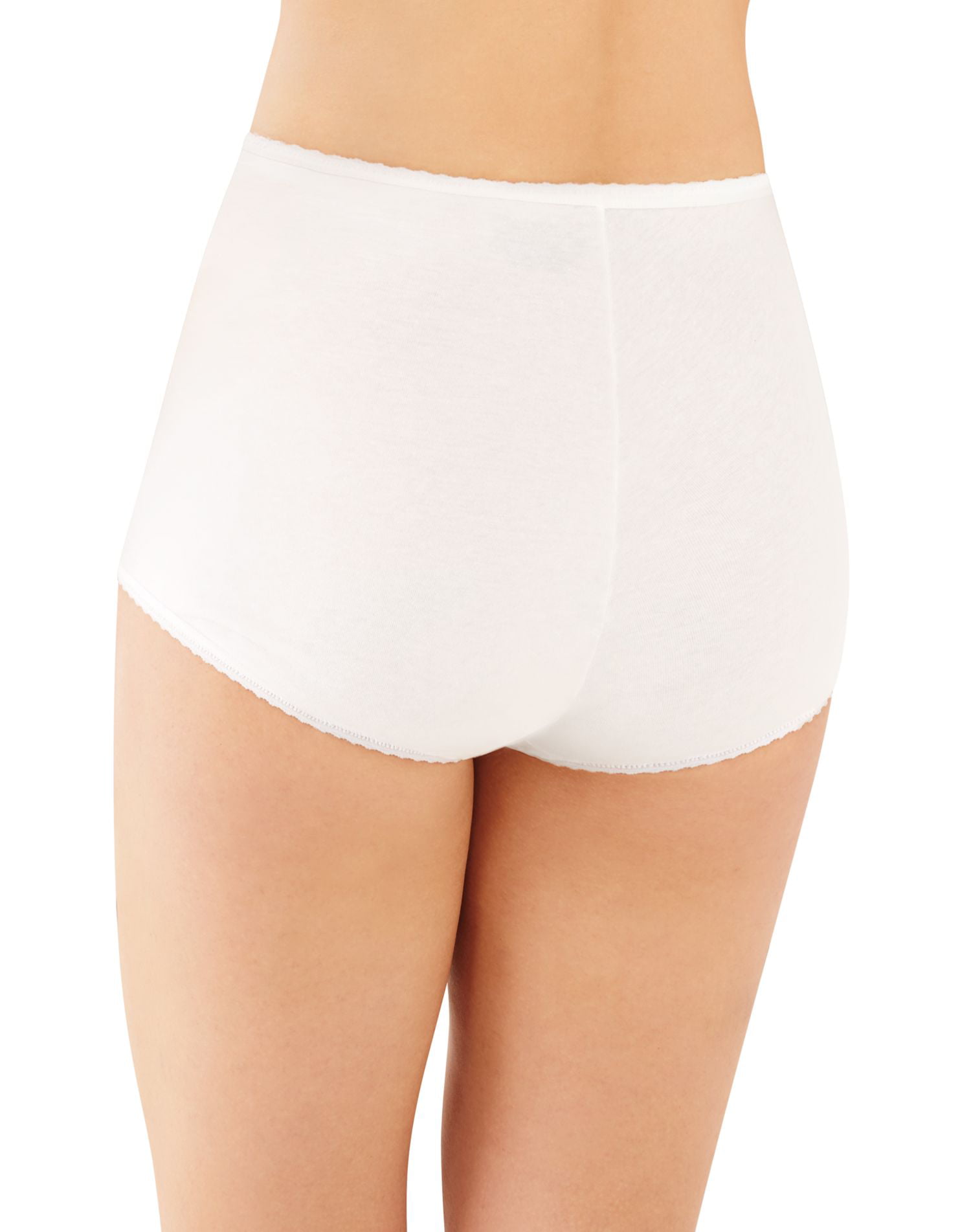 Women's Bali A332 Cool Cotton Skimp Skamp Brief Panty - 3 Pack (3 White 9)