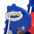 thumbnail image 5 of Kids Slide for Indoor Outdoor, 3 in 1 Freestanding Slide for Toddler Baby 1-3 Age, Kids Play Climber Slide Playset Outdoor Toys with Basketball Hoop, Ball and Ladder, Red/Blue, 5 of 10