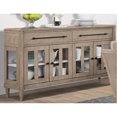 thumbnail image 4 of 63.5 In. Package Depth Buffet With And Adjustable Shelf 35 Height Glass Cabinet Doors Solid Wood, 4 of 4