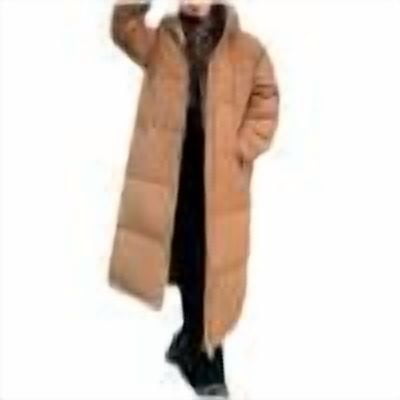 Camel Clearance Faux Fur Cord Puffer Jacket Aboser Womens Long