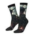 thumbnail image 2 of Attack On Titan Adult Socks Casual Tube Socks Durable Comfort Calf Socks Soft Elastic Crew Socks 2 Black-1, 2 of 9