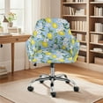 thumbnail image 2 of Xixirimido Vintage Lemon Floral Pattern Stretch Office Chair Cover Desk Chair Cover for Armrest Chair Universal Swivel Chair Slipcovers Mid Back Accent Dining Chair Protector, 2 of 7